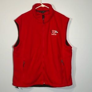 Port Authority Red Full Zip Vest w/ EP Eagles Logo